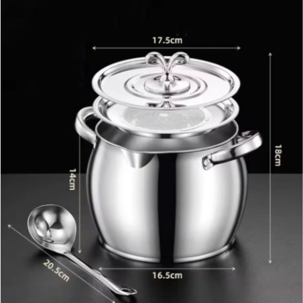 Commercial Kitchen Oil Filter - Jarra separadora de gordura, pote com