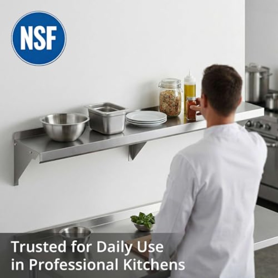 Prateleira de parede para cozi - Commercial Kitchen Backsplash avaliação e preço
