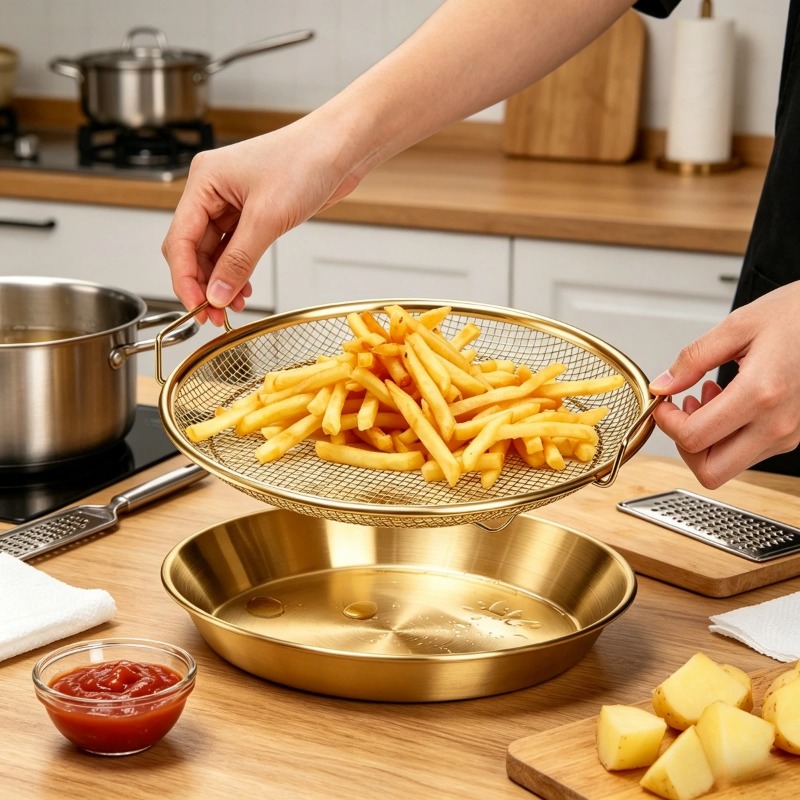 Cesto de Malha Dourado Reforça - Commercial Kitchen Oil Filter avaliação e preço
