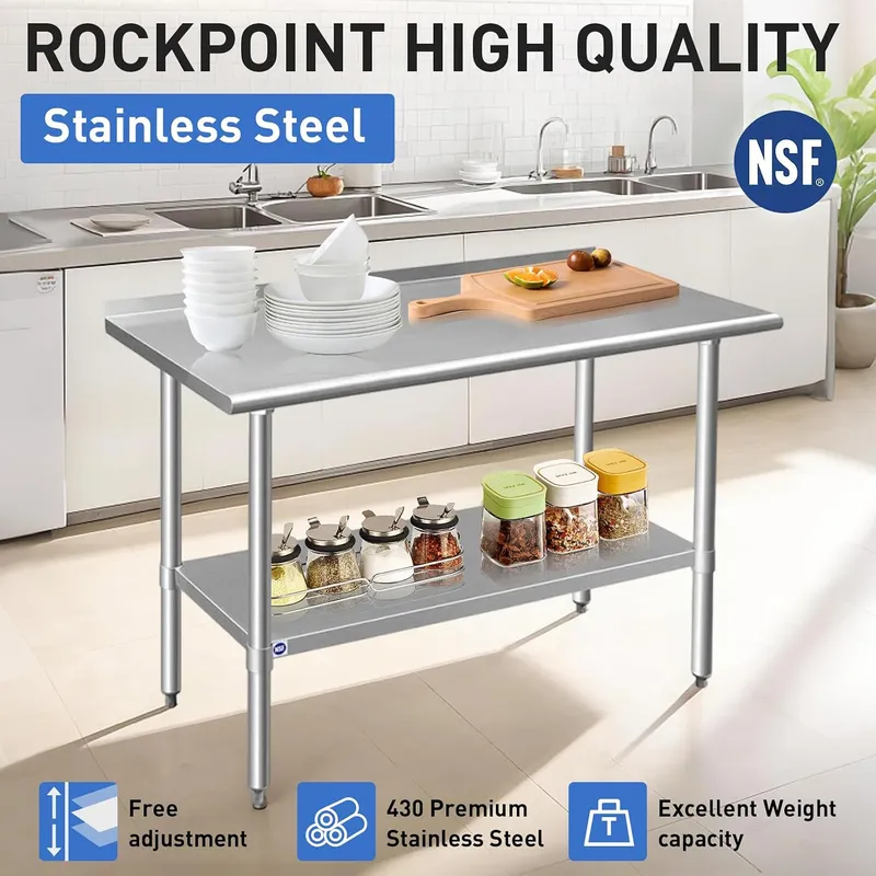 Mesa de Aço Inoxidável para Pr - Commercial Kitchen Backsplash avaliação e preço