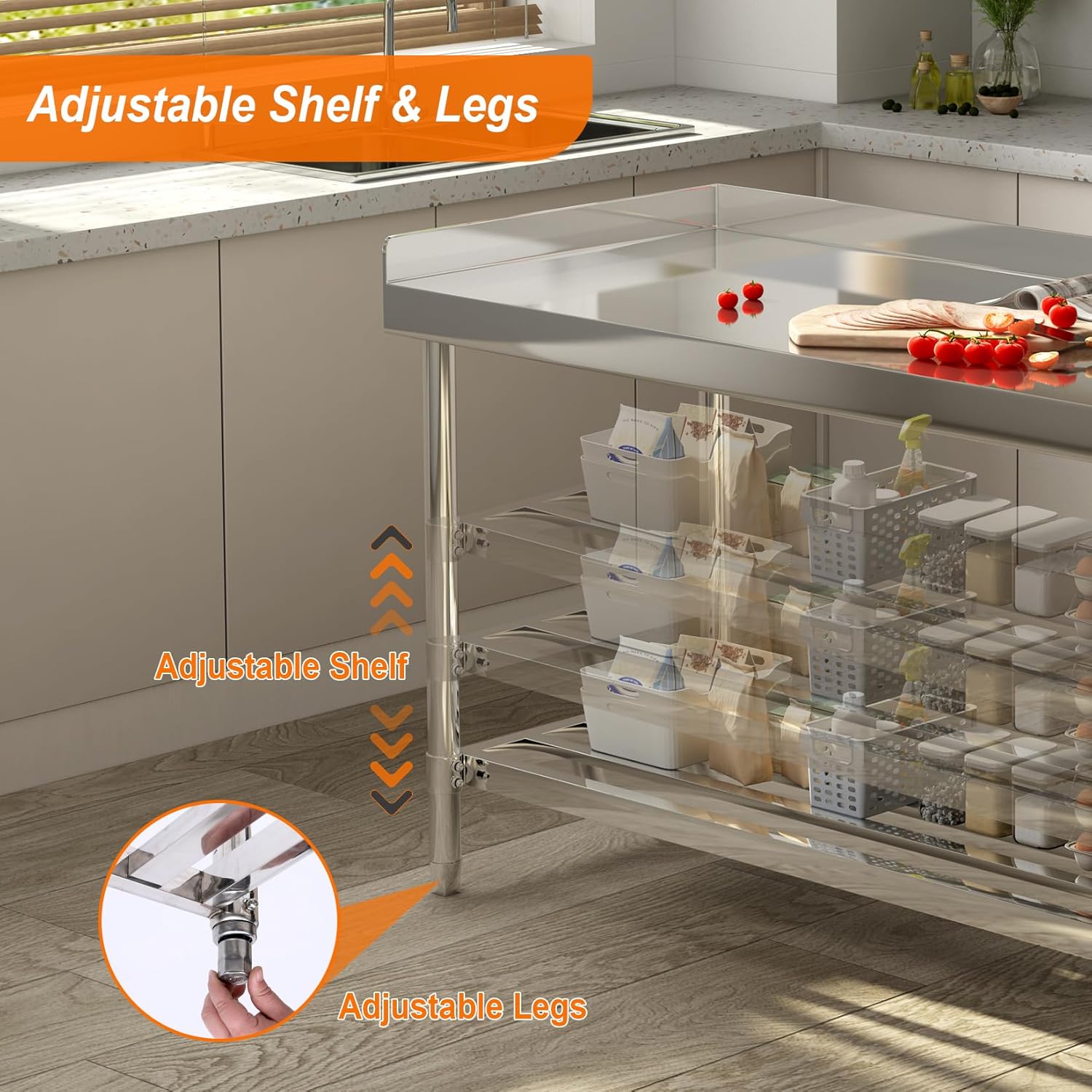 Mesa de Trabalho em Aço Inoxid - Commercial Kitchen Backsplash avaliação e preço